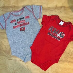 NFL Tampa Bay Bucs 2 Bodysuits 3/6 mos & 12 mos
